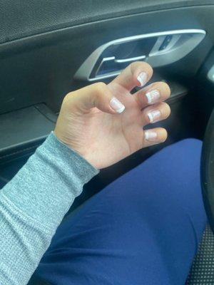 Gel white tip manicure