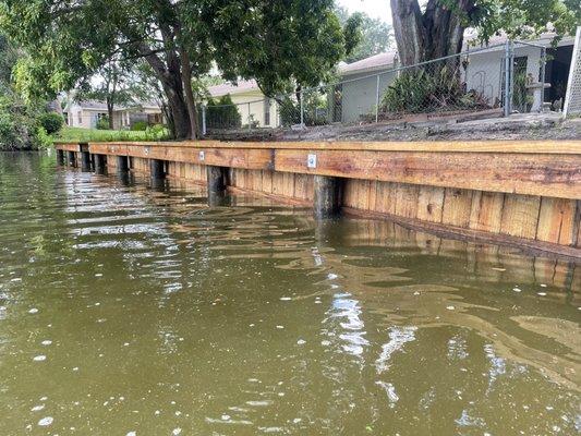 Timber Seawall w/ timber cap