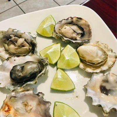 Grilled Lime Oysters