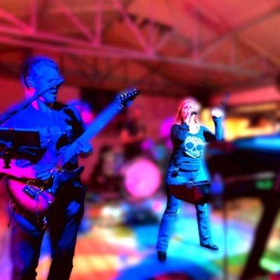 Drew & Sue on the Gilbert's Key Largo Tiki Hut Stage!