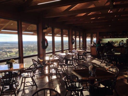 Inside the bar.  Look at that view!  Wow!