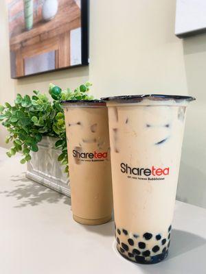 Classic Pearl Black Milk Tea, and Ginger Milk Tea.