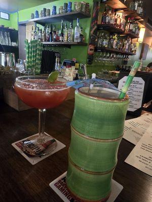 Blood orange margarita and a pain killer