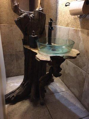 Tree sink in ladies room