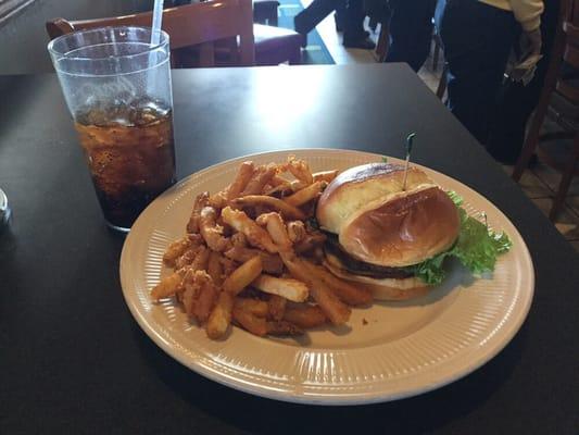 $4.99 lunch special: burger, fries, and drink.