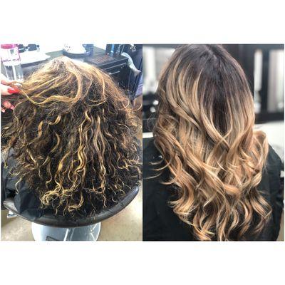 Reverse balayage. Done by Maureen