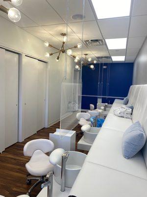 The luxe pedicure area