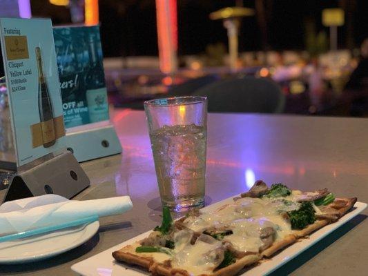 Phenomenal Italian Flatbread  Italian Sausage, Broccoli Rabe, Roasted Garlic, Smoked Mozzarella