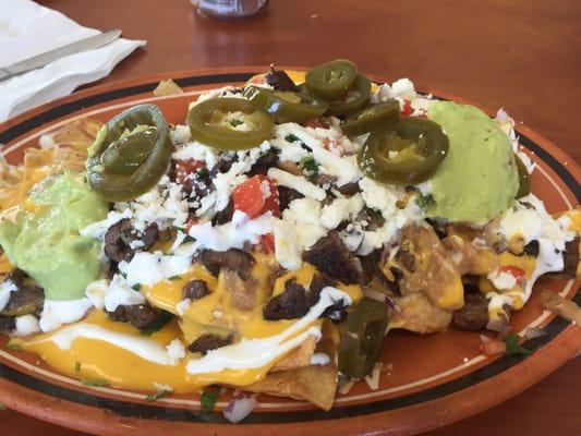 Nachos with steak at taqueria el Guerrero  best ever