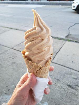 Butterscotch almond milk soft serve