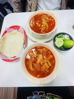 Menudo with homemade tortillas !