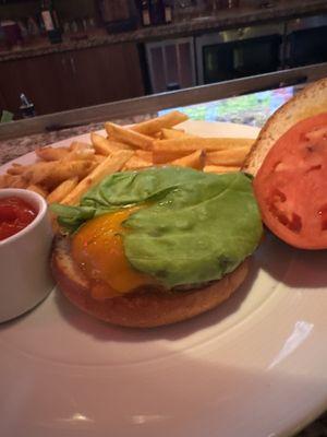 Burger and fries.