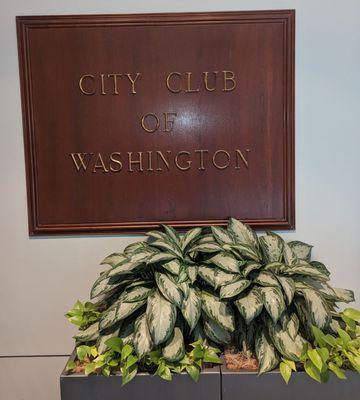 CITY CLUB OF WASHINGTON