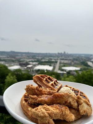 Chicken and waffles