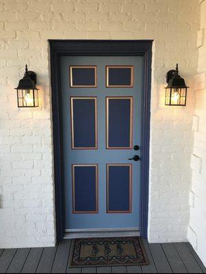 Multi-color exterior door painting