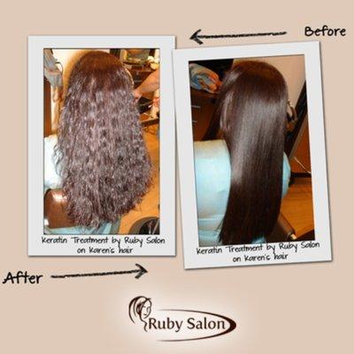 Brazilian Blowout treatment before and after