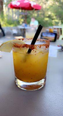 Spicy Mango Margarita - delish! (And awesome back patio)