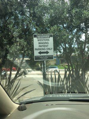 Two easy access parking places and several more a bit further down in parking structure