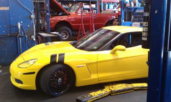 Modified Corvette C6 with LS9 intake