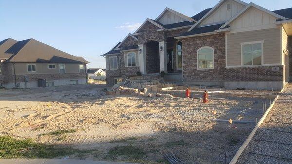 New Construction- Walk way with elevated stairs