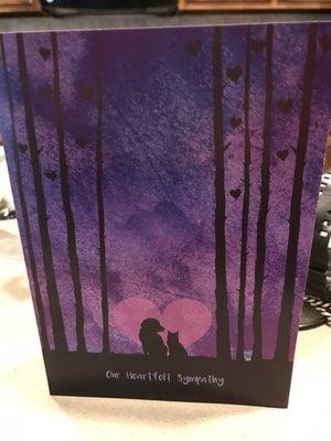 A card from the company they use for cremation. #cremation