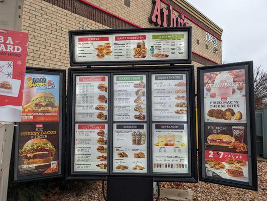 Menu at the drive-thru