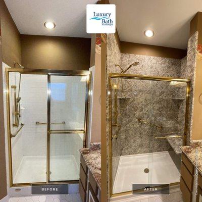 Walk In Shower with Bench Seat and Hand Held Shower Head