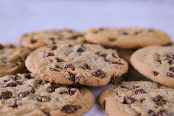 Soft-baked chocolate chip cookies!