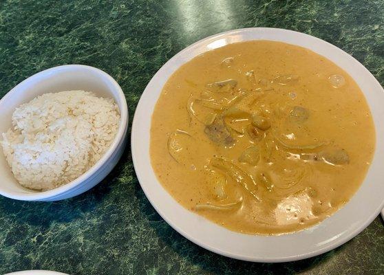 Massaman curry with beef.