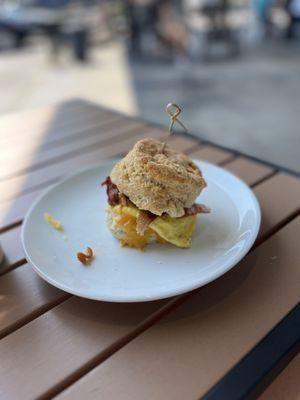 Bacon, egg, and cheese biscuit