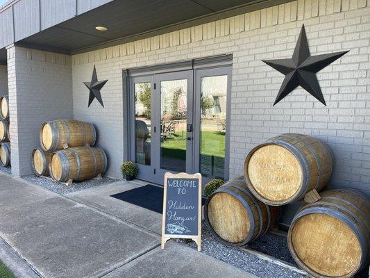 Front door of tasting room