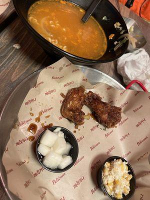 Korean Ramen, soy Soy Garlic Sauce Wings