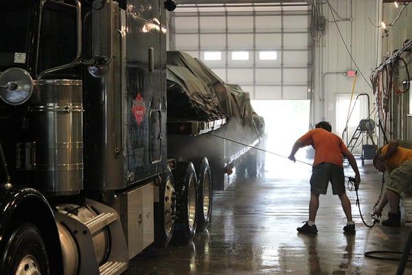 Truck wash at Award Winning Truck Wash in Oakdale, WI