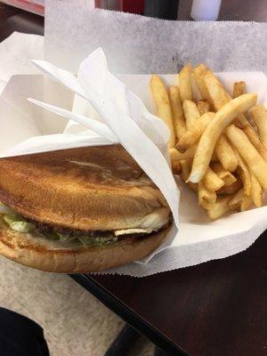 Burger and fries!