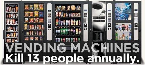 Day 6 of shark week: Your daily shark bite: Vending machines kill 13 people annually, sharks kill 10 people. TGIF my friends!