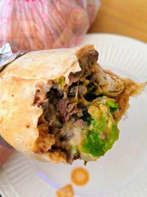 Super burrito with steak