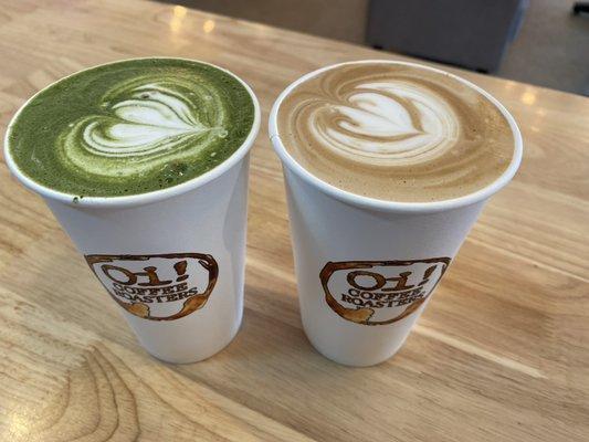 Hot Matcha & Mocha