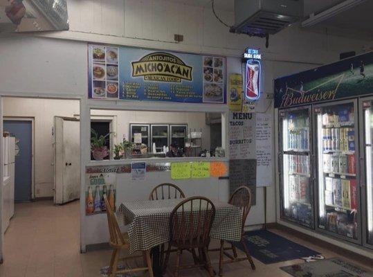 Inside this wonderful little gem of a restaurant located in the back of an old time corner grocery.