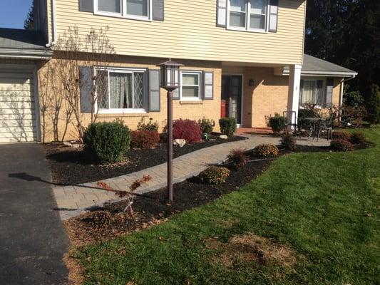 Custom walkway and landscaping