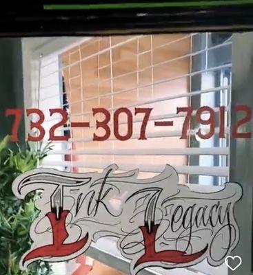 Logo and phone number on the door