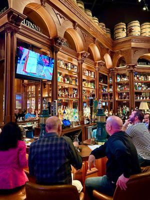 Bar made with 400+ pieces of wood imported from Ireland