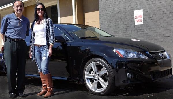 Sales Consultant Orlando with client Sarah, picking up her new Lexus IS250!