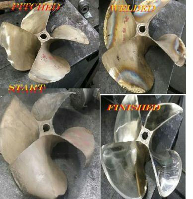 Start to finish on a marine propeller repair