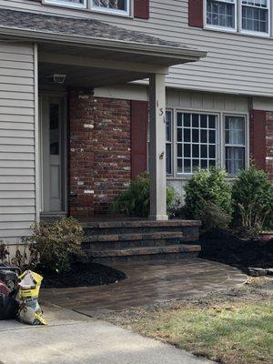 Front landing and walk way.