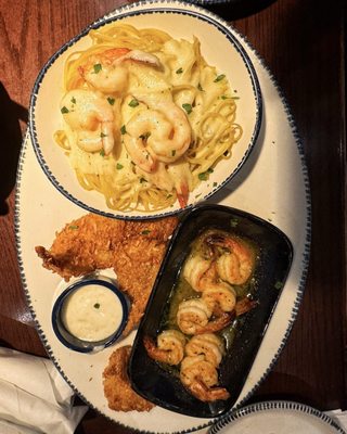 Shrimp Linguini Alfredo Parrot Isle Jumbo Coconut Shrimp Garlic Shrimp Scampi