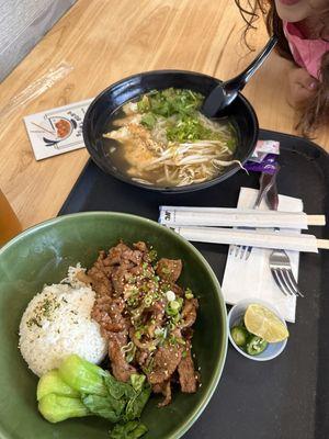 Pho, & Bulgogi beef rice bowl