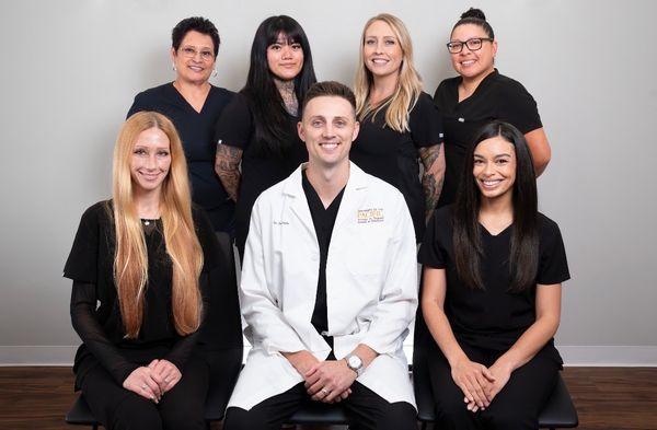 Valley Vista Dental Center group photo, Dr. Tres Layton front and center!