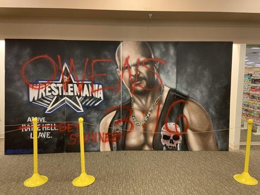 Stone Cold Mural from Wrestlemania 2022