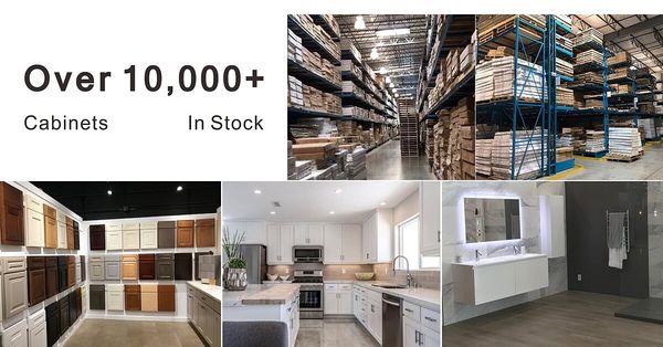 Our Cabinet Warehouse with Over 1000pcs RTA Cabinets In Stock