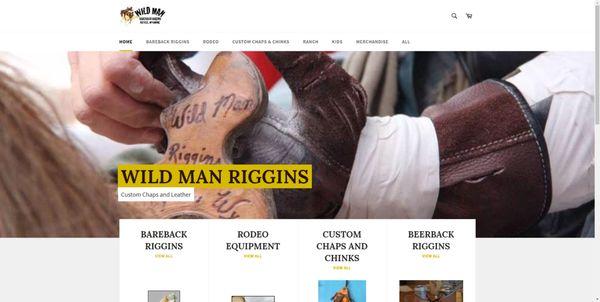 Website built for Wild Man Riggins located in Kaycee, Wyoming.